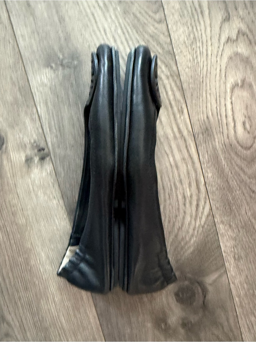 Tory Burch Minnie Reva Black Leather Ballet Flats 6.5 - Picture 9 of 10